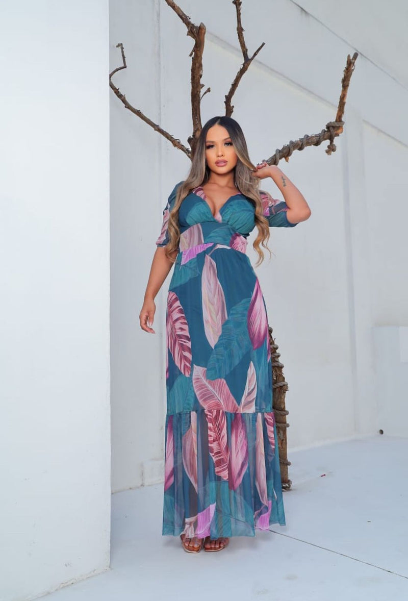 Vestido Longo Estampado