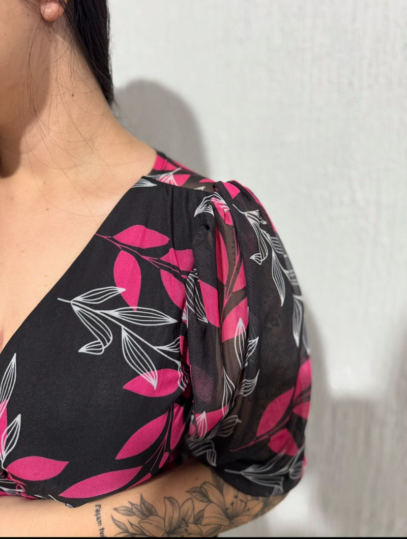 Vestido longo estampado