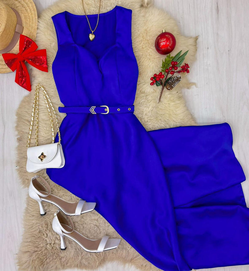 Vestido Longo Acetinado