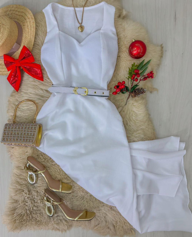 Vestido Longo de Linho