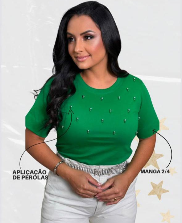 T-shirt com manga 2/4